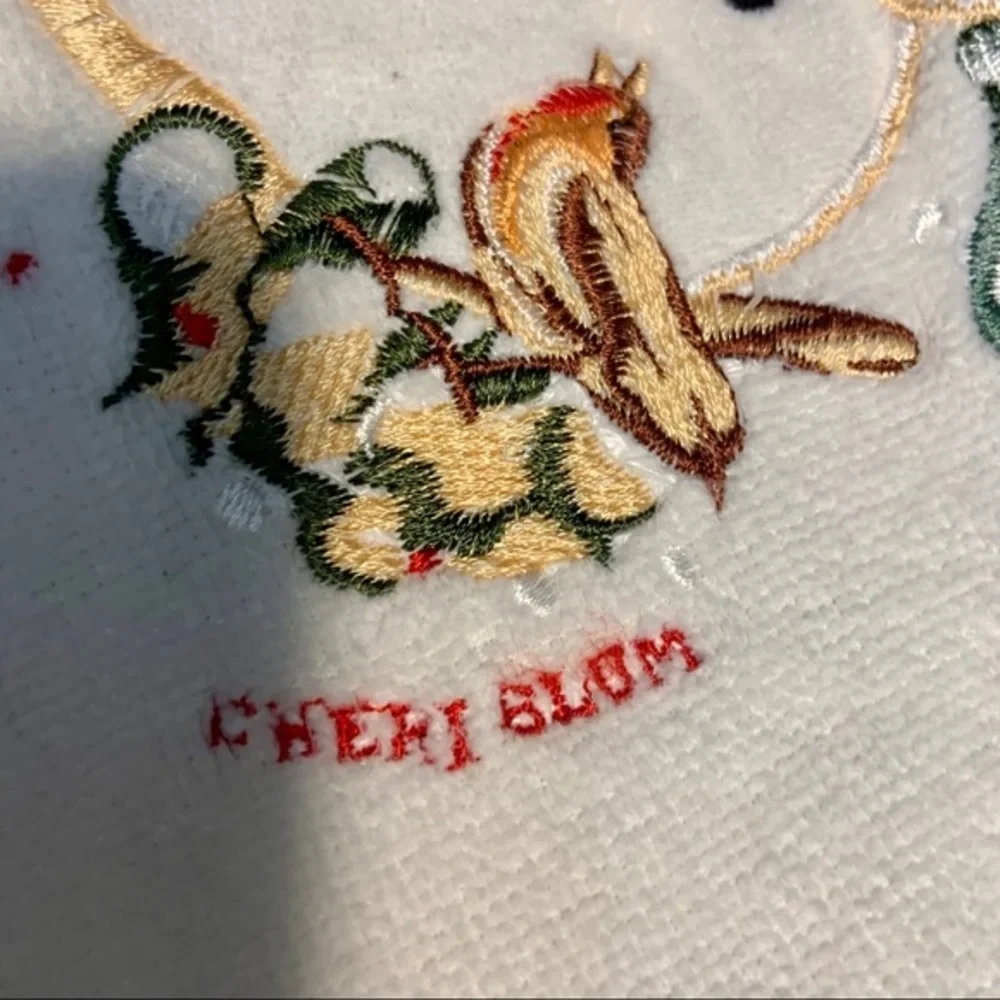 Vintage 1978 Avanti Snowman Christmas Bath Towels
